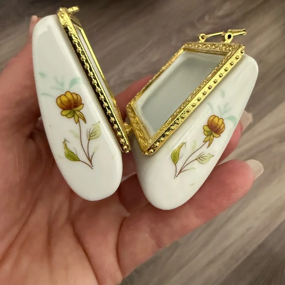 vintage Imperial porcelain shoe and trinket box